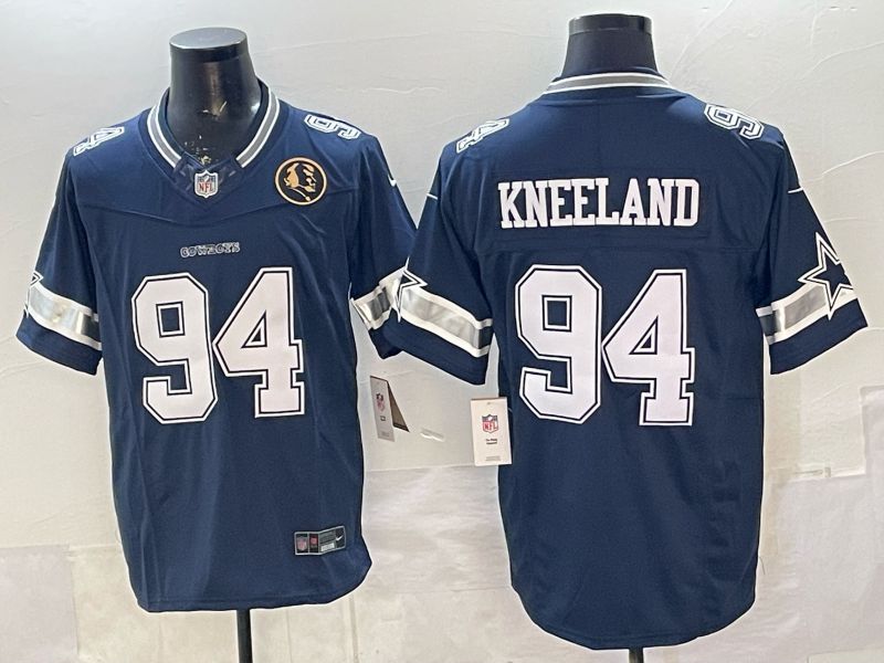 Men 2026 Dallas Cowboys #94 Kneeland Blue 3th generations Nike Limited NFL Jersey style 03